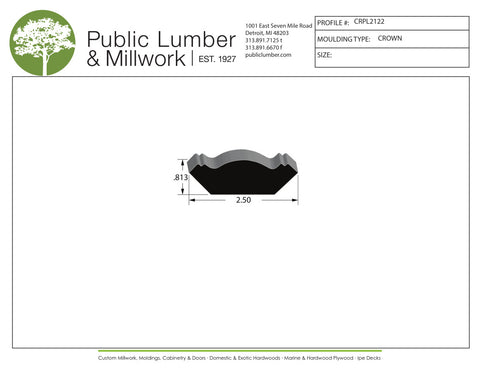 13/16"x2-1/2" Crown CRPL2122