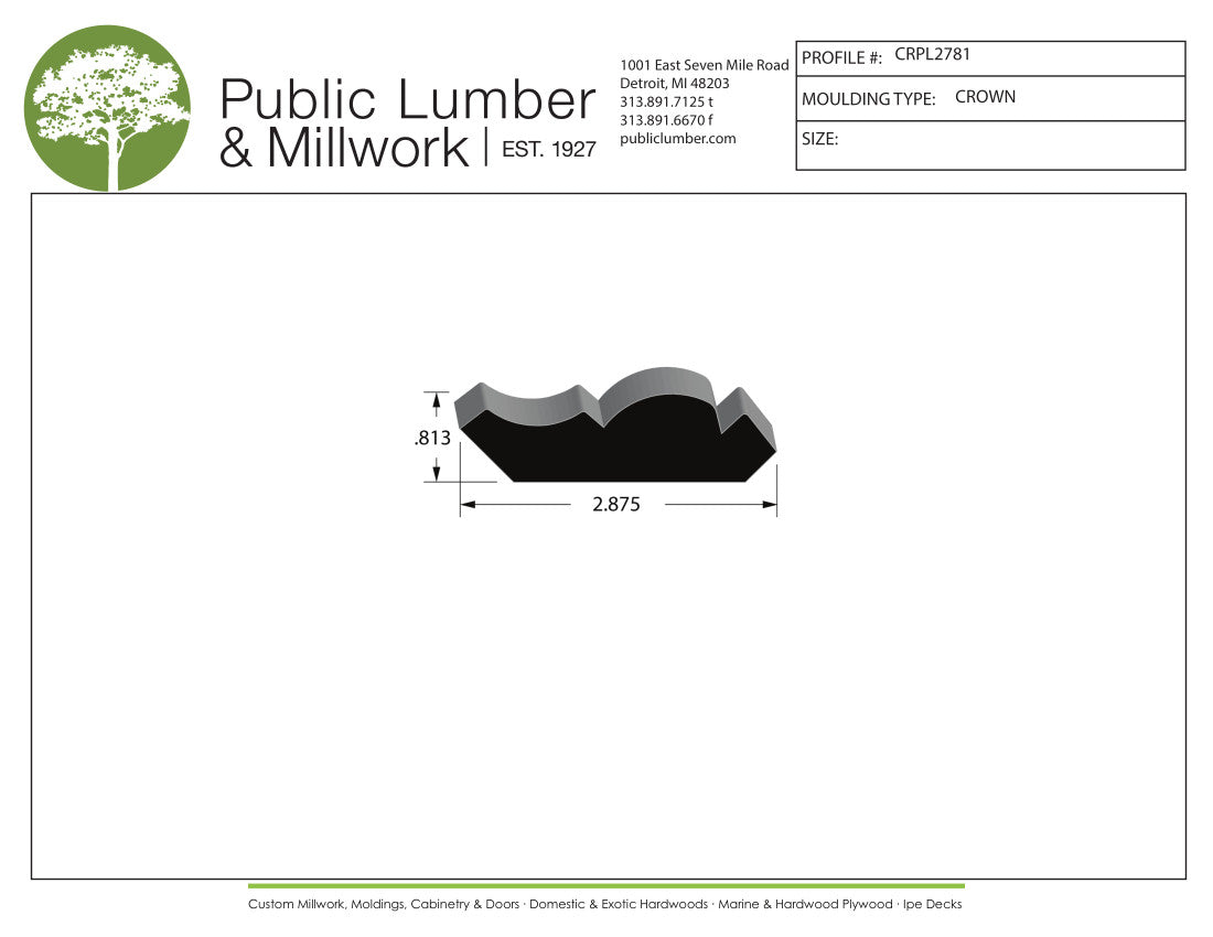 13/16"x2-7/8" Crown CRPL2781