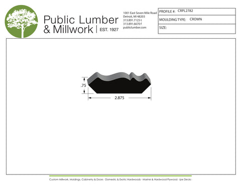 3/4"x2-7/8" Crown CRPL2782