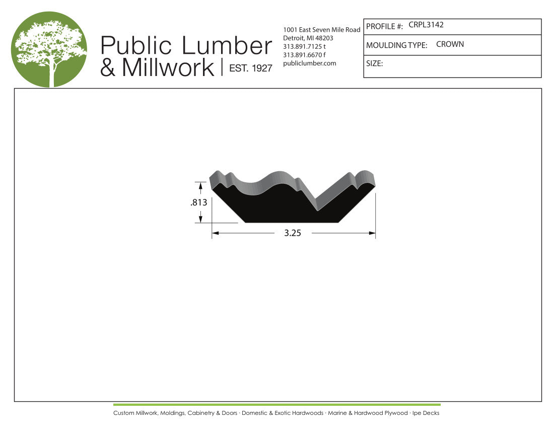 13/16"x3-1/4" Crown CRPL3142