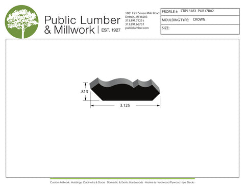 13/16"x3-1/8" Crown CRPL3183
