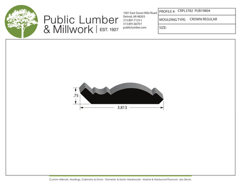 3/4"x3-7/8" Crown CRPL3782