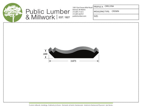 11/16"x3-7/8" Crown CRPL3784