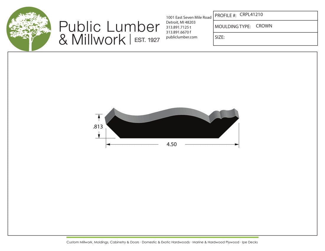 13/16"x4-1/2" Crown CRPL41210