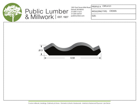 13/16"x4-1/2" Crown CRPL4121