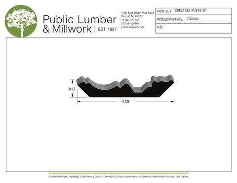 13/16"x4-1/2" Crown CRPL4122