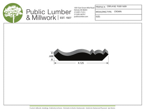 11/16"x4-1/8" Crown CRPL4182