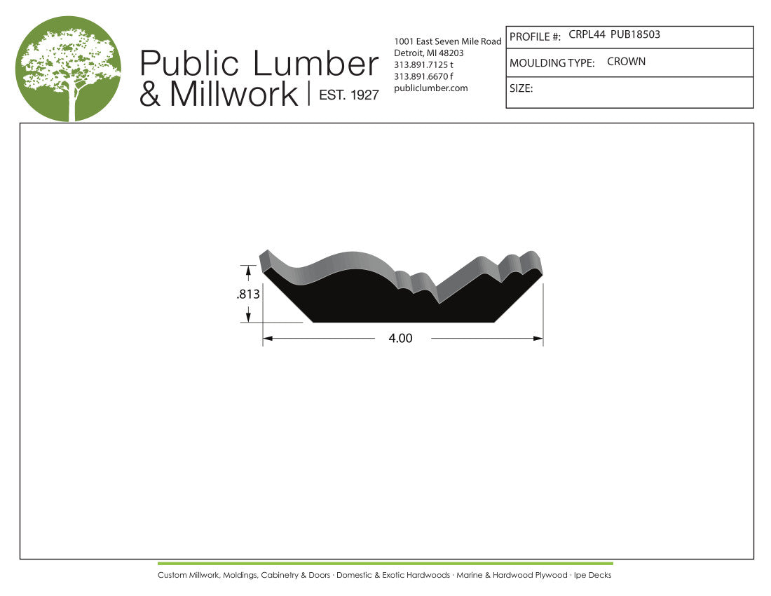 13/16"x4" Crown CRPL44