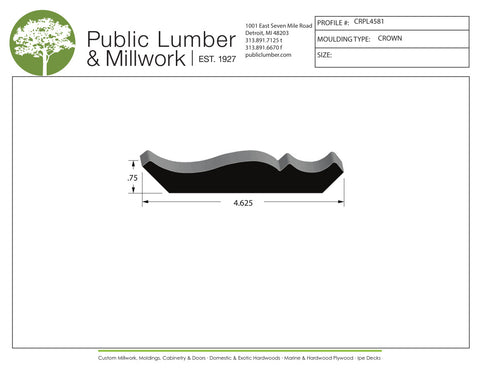 3/4"x4-5/8" Crown CRPL4581