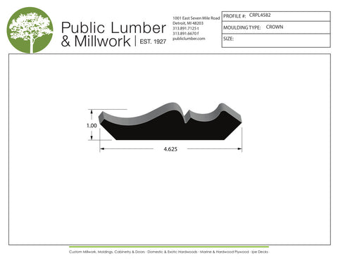 1"x4-5/8" Crown CRPL4582
