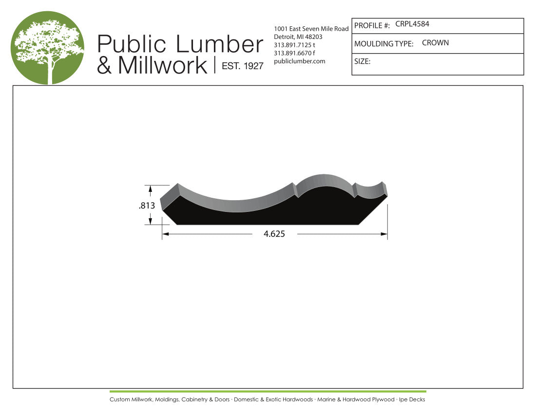 13/16"x4-5/8" Crown CRPL4584