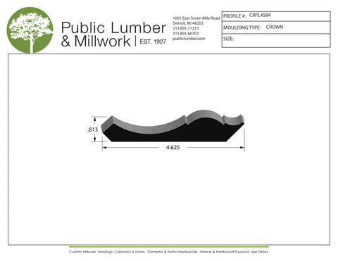 13/16"x4-5/8" Crown CRPL4584
