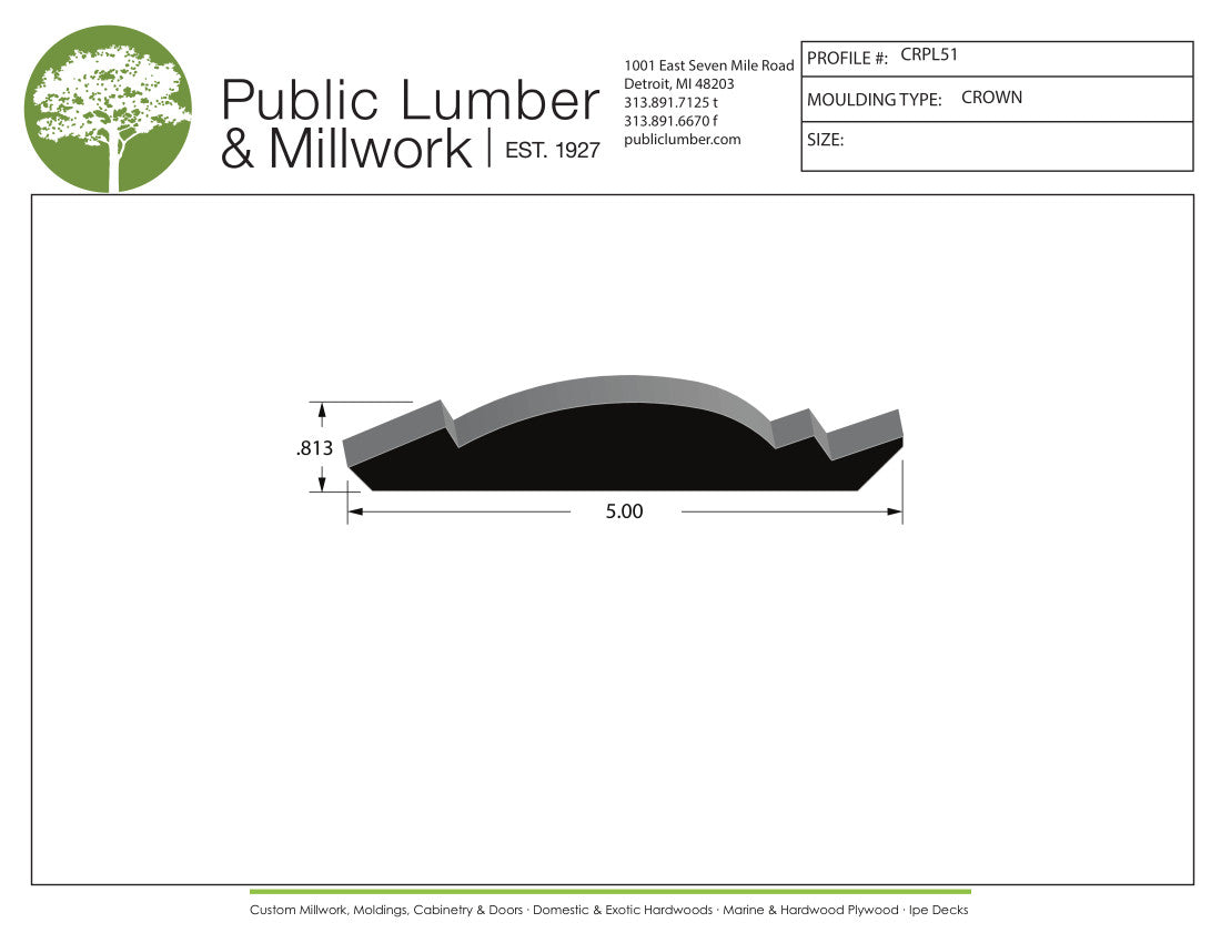 13/16"x5" Crown CRPL51