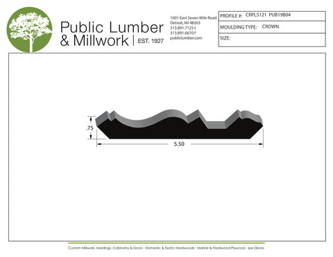 3/4"x5-1/2" Crown CRPL5121