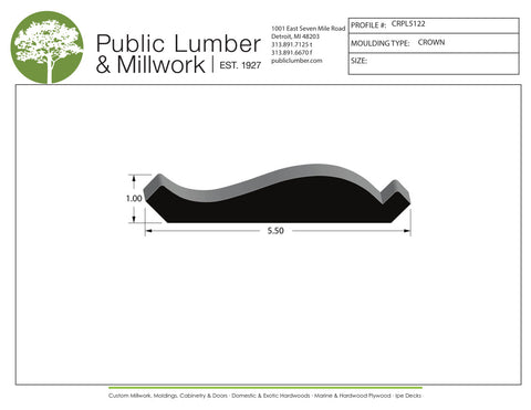 1"x5-1/2" Crown CRPL5122