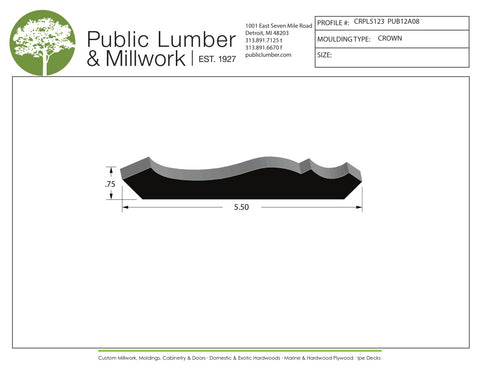 3/4"x5-1/2" Crown CRPL5123