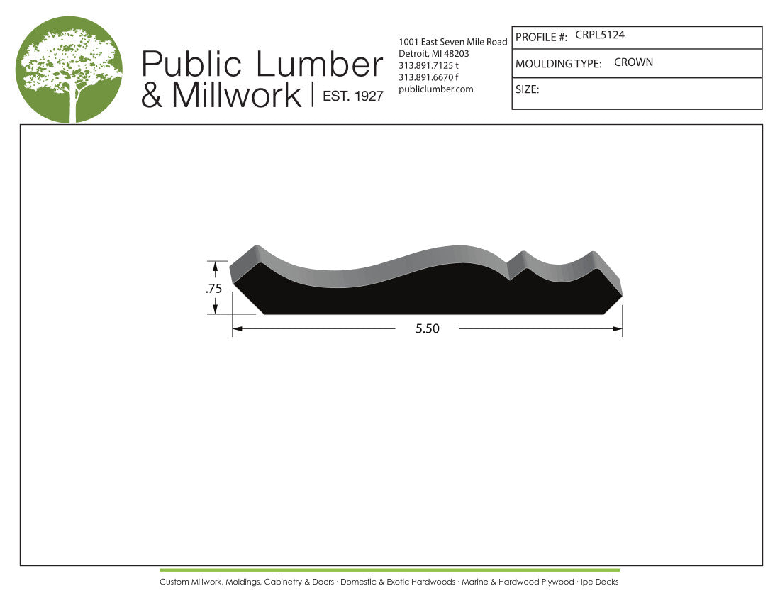 3/4"x5-1/2" Crown CRPL5124