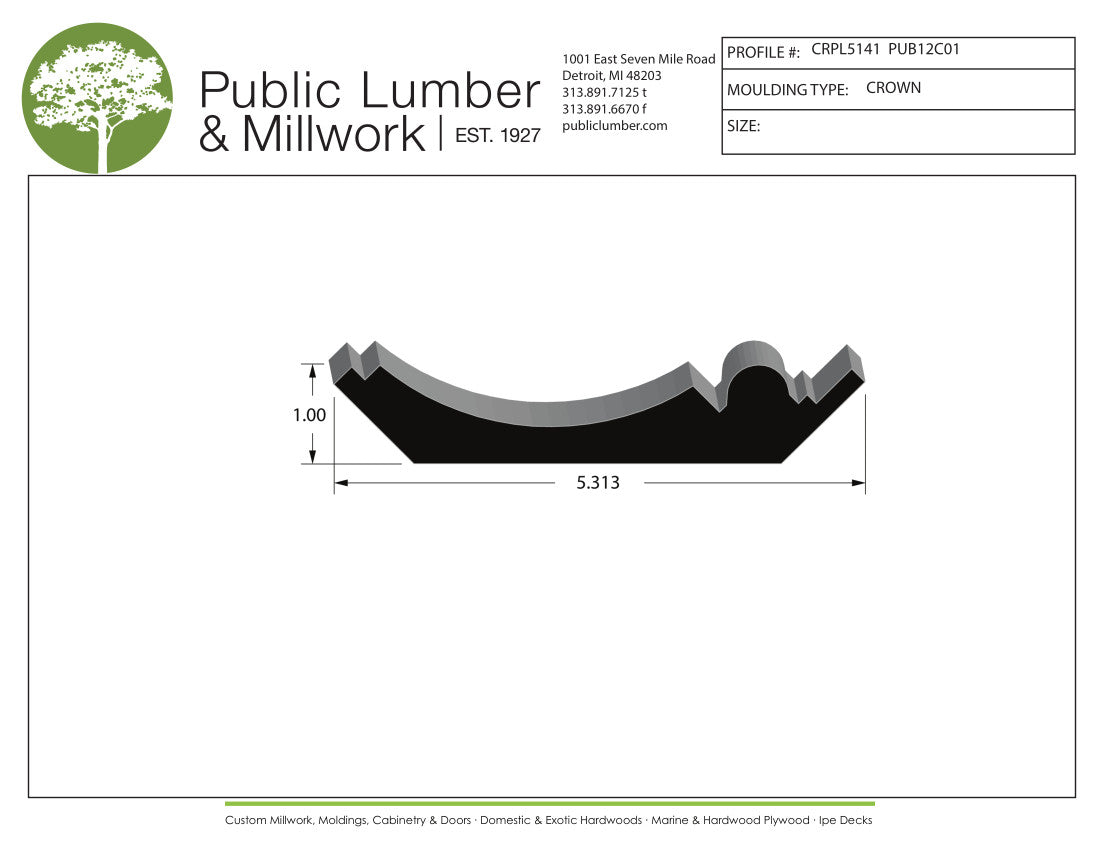 1"x5-5/16" Crown CRPL5141
