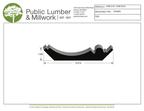 1"x5-5/16" Crown CRPL5141