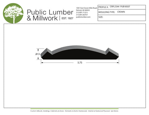 13/16"x5-3/4" Crown CRPL5344