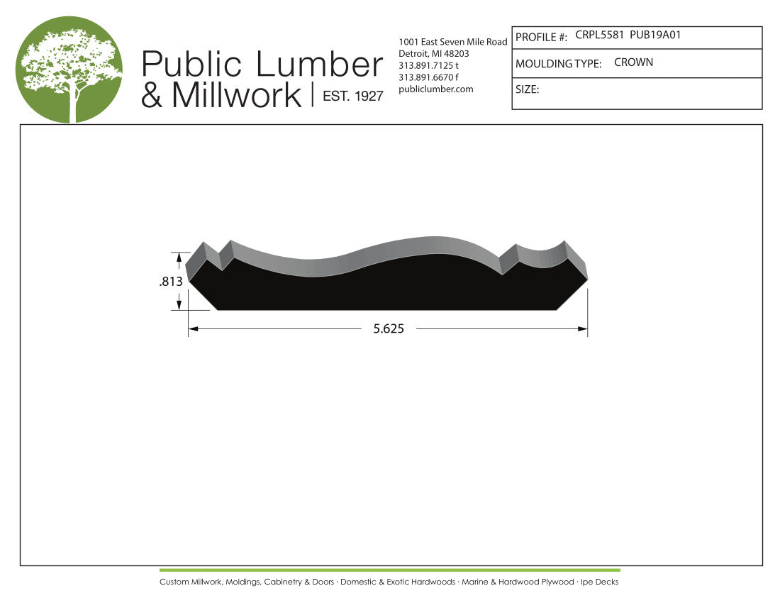 13/16"x5-5/8" Crown CRPL5581