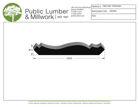 13/16"x5-5/8" Crown CRPL5581