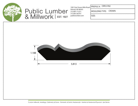 3/16"x5-7/8" Crown CRPL5782