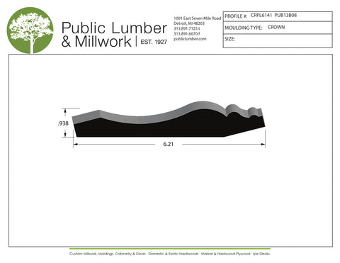 15/16"x6-1/4" Crown CRPL6141