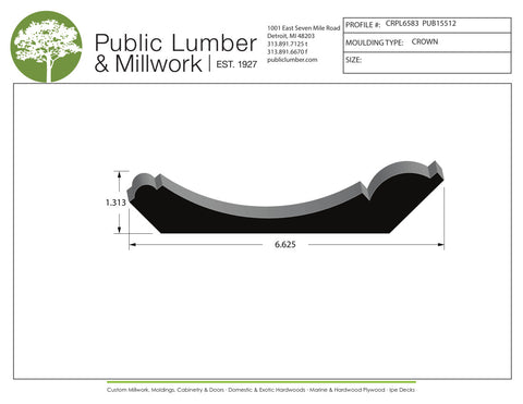 1-5/16"x6-5/8" Crown CRPL6583