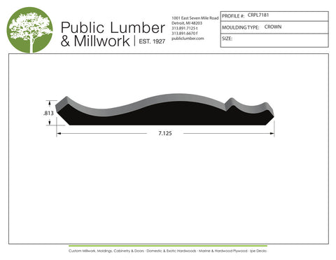 13/16"x7-1/8" Crown CRPL7181
