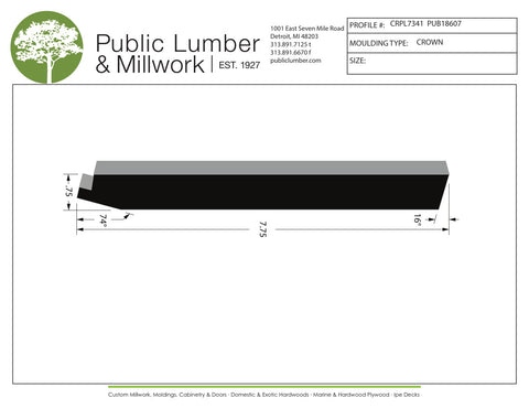 3/4"x7-3/4" Crown CRPL7341