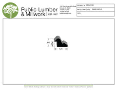 13/16"x1-1/4" Rabbeted Panel PAPL1143