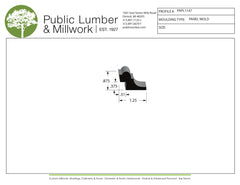 7/8"x1-1/4" Rabbeted Panel PAPL1147