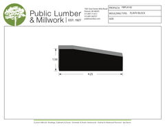 1-1/2"x4-1/4"  Plinth Block PBPL4142