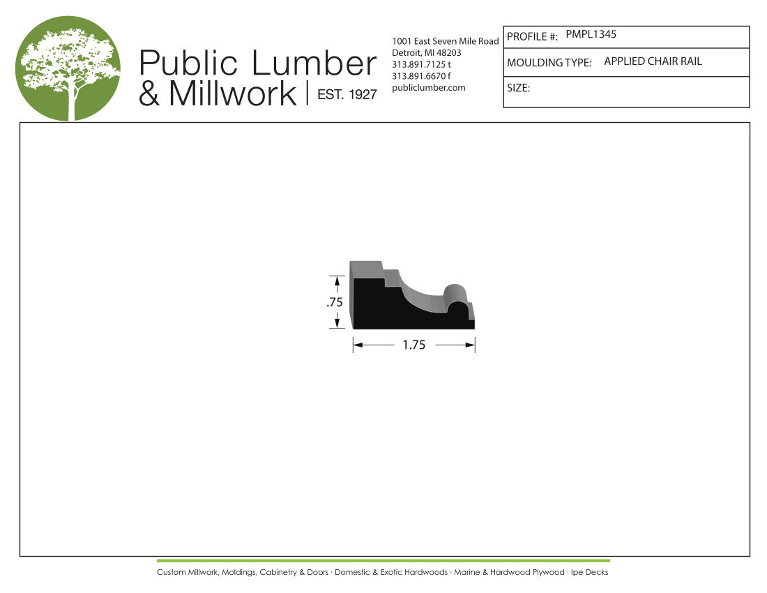 3/4"x1-3/4" Applied Moulding PMPL1345