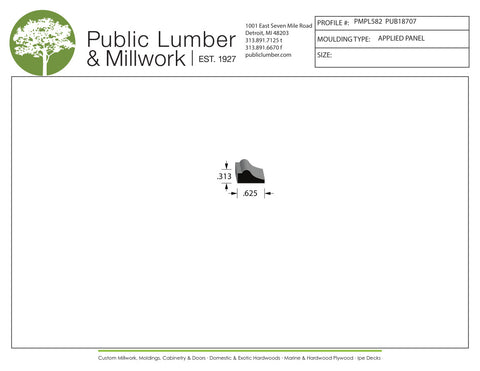 5/16"x5/8" Applied Moulding PMPL582