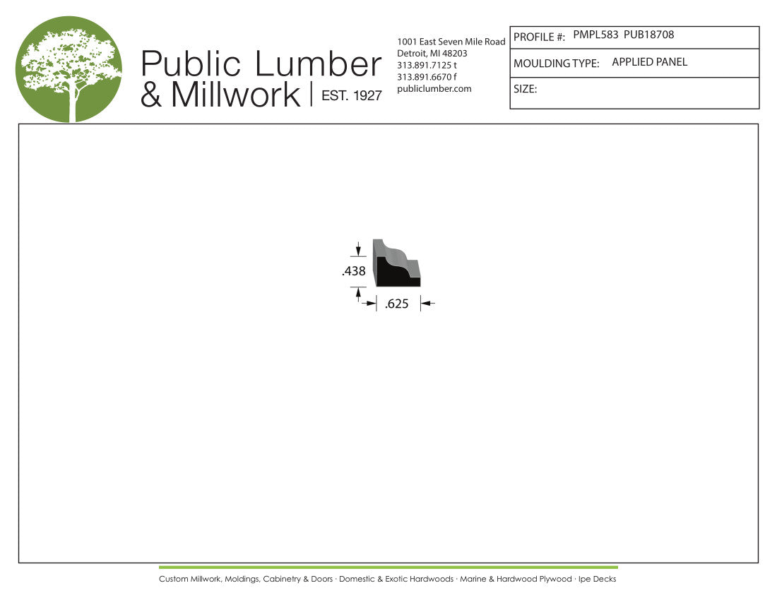 7/16"x5/8" Applied Moulding PMPL583