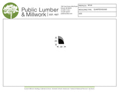 1/2"x1/2" Quarter Round QRPL121-W526