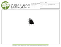 3/4"x3/4" Quarter Round QRPL341-W528