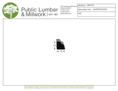 3/4"x3/4" Quarter Round QRPL342
