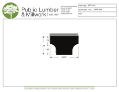 1-3/4"x2-5/8" Hand Rail RAPL2582