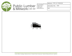 1/2"x1-1/4" Stop Moulding STPL1141