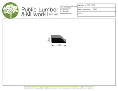 1/2"x1-3/8" Stop Moulding STPL13810