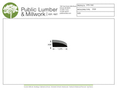 3/8"x1-3/8" Stop Moulding STPL1382