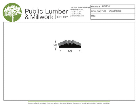 3/8"x1-3/4" Symmetrical SYPL1342