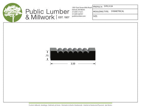 3/4"x3-1/2" Symmetrical SYPL3124