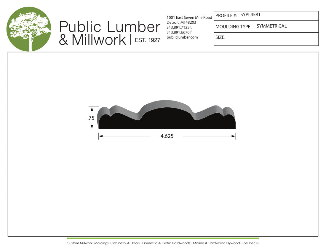 3/4"x4-5/8" Symmetrical SYPL4581