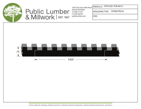 3/4"x5-5/8" Symmetrical SYPL5582