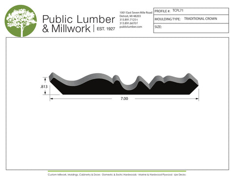 13/16"x7" Crown TCPL71