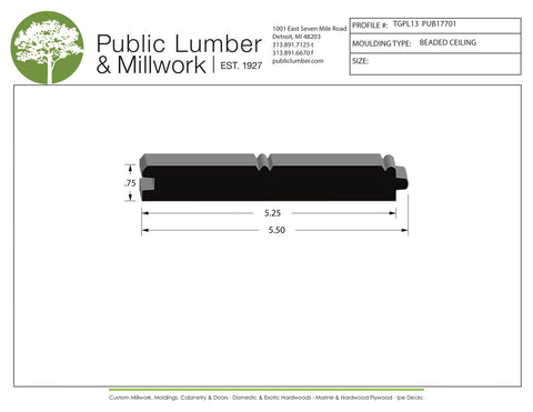 3/4"x5-1/2" Tongue and Groove TGPL13